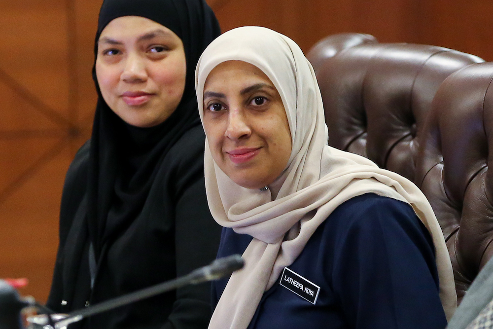 Malaysian Anti-Corruption Commission (MACC) chief commissioner Latheefa Koya attends a Parliamentary Special Select Committee meeting in Kuala Lumpur July 4, 2019. u00e2u20acu201d Picture by Yusof Mat Isa