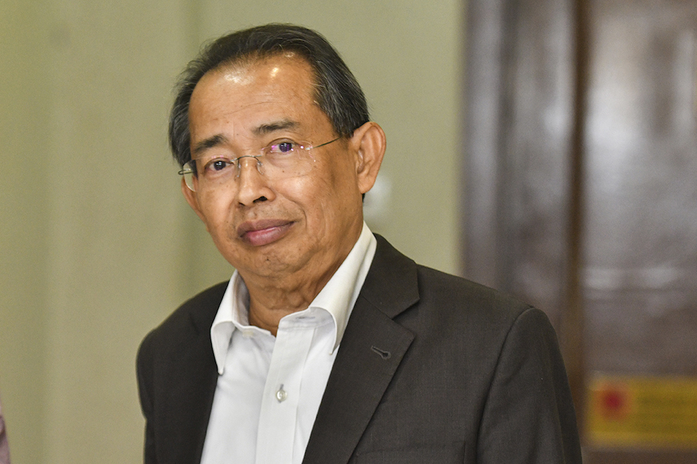 Former Treasury secretary-general, Tan Sri Wan Abdul Aziz Wan Abdullah, is seen at the Kuala Lumpur Courts Complex July 10, 2019. u00e2u20acu201d Picture by Miera Zulyana