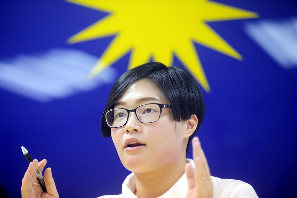 Perak MCA Bahasa Malaysia bureau chief Cally Ting speaks to reporters at the partyu00e2u20acu2122s state headquarters in Ipoh July 12, 2019. u00e2u20acu201d Picture by Farhan Najib