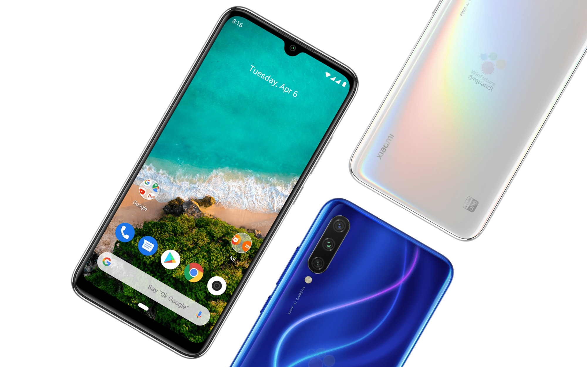 The display shows a stock Android interface and the overall exterior looks identical to the CC9. u00e2u20acu201d Picture via SoyaCincau
