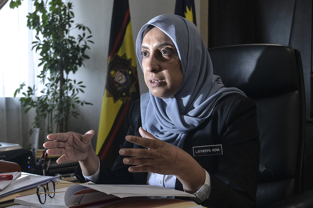 Malaysian Anti-Corruption Commission (MACC) chief commissioner Latheefa Koya speaks to Malay Mail at its headquarters in Putrajaya July 16, 2019. u00e2u20acu201d Picture by Shafwan Zaidon