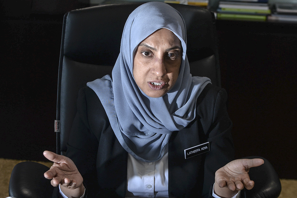 Malaysian Anti-Corruption Commission (MACC) chief commissioner Latheefa Koya speaks to Malay Mail at its headquarters in Putrajaya July 16, 2019. u00e2u20acu201d Picture by Shafwan Zaidon
