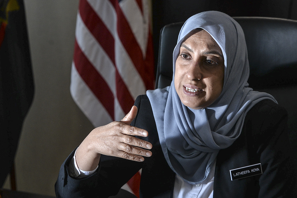 Malaysian Anti-Corruption Commission (MACC) chief commissioner Latheefa Koya speaks to Malay Mail at its headquarters in Putrajaya July 16, 2019. u00e2u20acu201d Picture by Shafwan Zaidon
