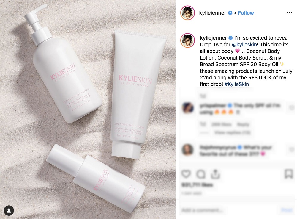 The beauty entrepreneur has unveiled a new trio of summer products, set to land on July 22.u00e2u20acu201dScreen capture via Instagram/KylieJenner