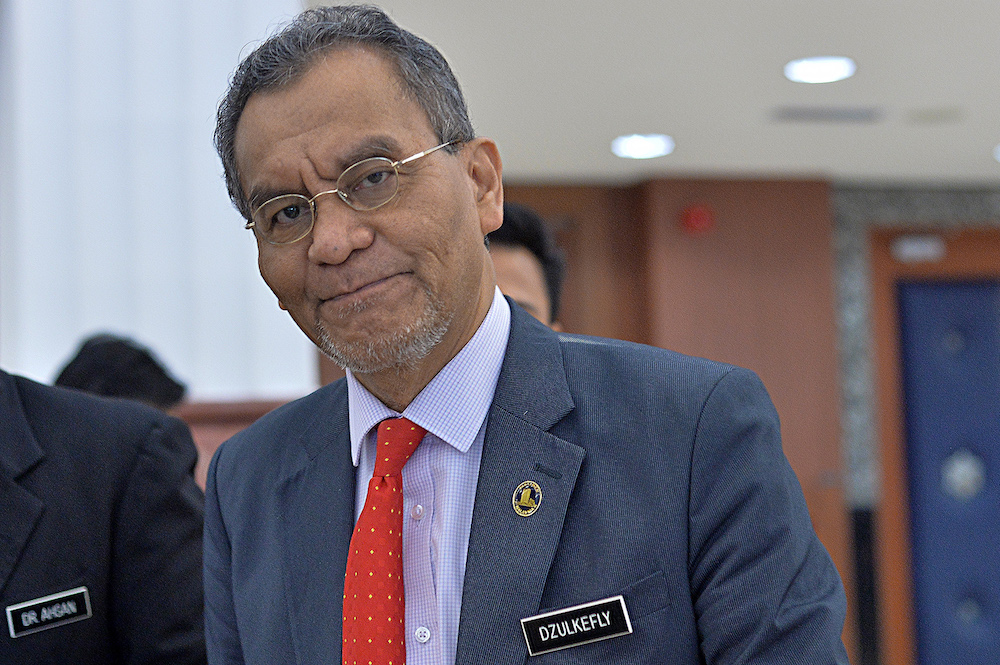Health Minister Datuk Seri Dzulkefly Ahmad is pictured in Parliament in Kuala Lumpur July 18, 2019. u00e2u20acu201d Picture by Mukhriz Hazim