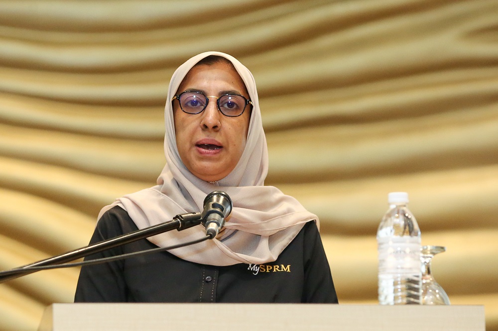 Malaysian Anti-Corruption Commission chief commissioner Latheefa Koya speaks during the Regional Workshop on Promoting Beneficial Ownership Transparency in Southeast Asia in Kuala Lumpur July 22, 2019. u00e2u20acu201d Picture by Yusof Mat Isa