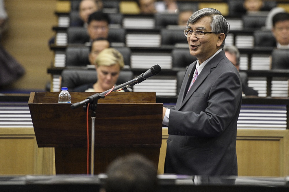 Speaker Datuk Mohammad Ariff Md Yusof speaks at Parliament in Kuala Lumpur July 26, 2019. u00e2u20acu201d Picture by Miera Zulyana