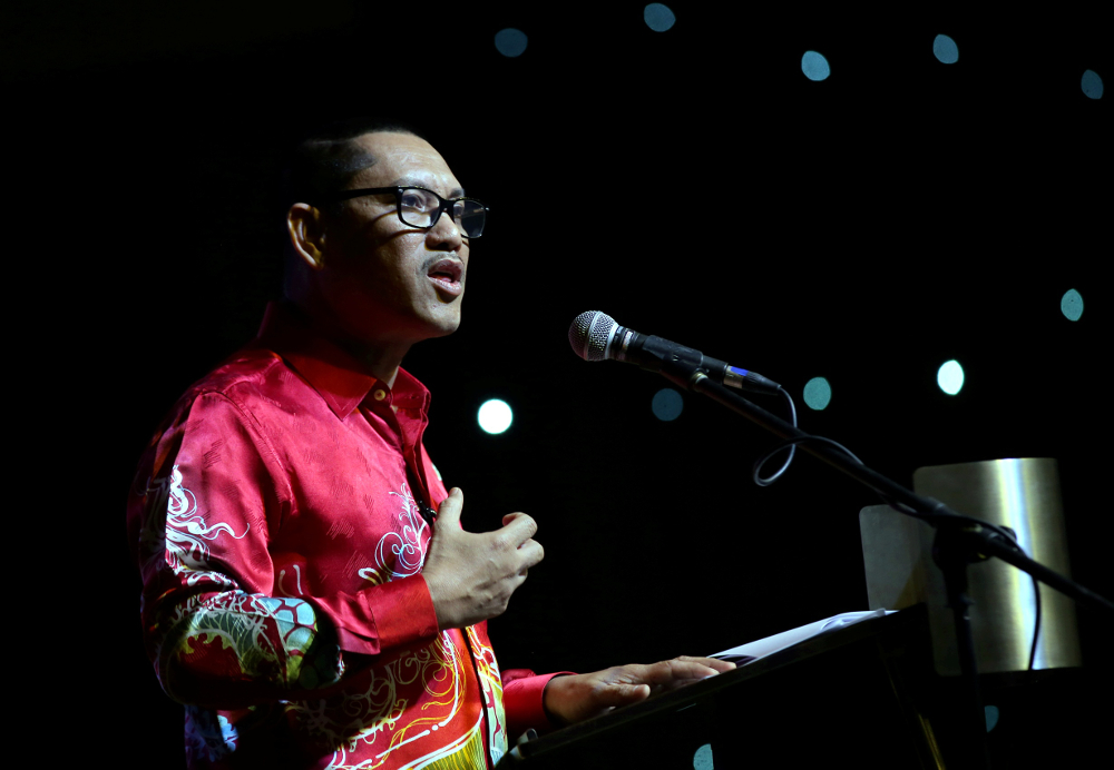 Perak Mentri Besar Datuk Seri Ahmad Faizal Azumu speaks during the u00e2u20acu02dcJasamu Dikenangu00e2u20acu2122 programme at the Meru Casuarina Hotel, Ipoh July 29, 2019. u00e2u20acu201d Picture by Farhan Najib 