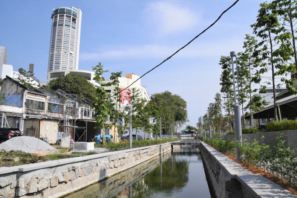 The old concrete slabs along the sides of the Prangin Canal were maintained when the old canal was restored under the Sia Boey Rejuvenation Project. — Picture courtesy of George Town World Heritage Incorporated (GTWHI)