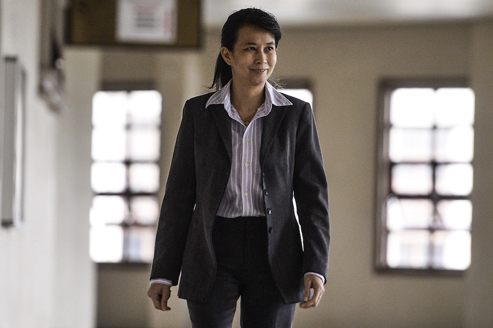 Witness Joanna Yu arrives at the Kuala Lumpur Courts Complex July 31, 2019. u00e2u20acu201d Picture by Miera Zulyana