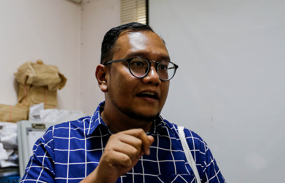 Erman Kamal Mustafa Kamal speaks to reporters during a press conference in George Town July 31, 2019. — Picture by Sayuti Zainudin