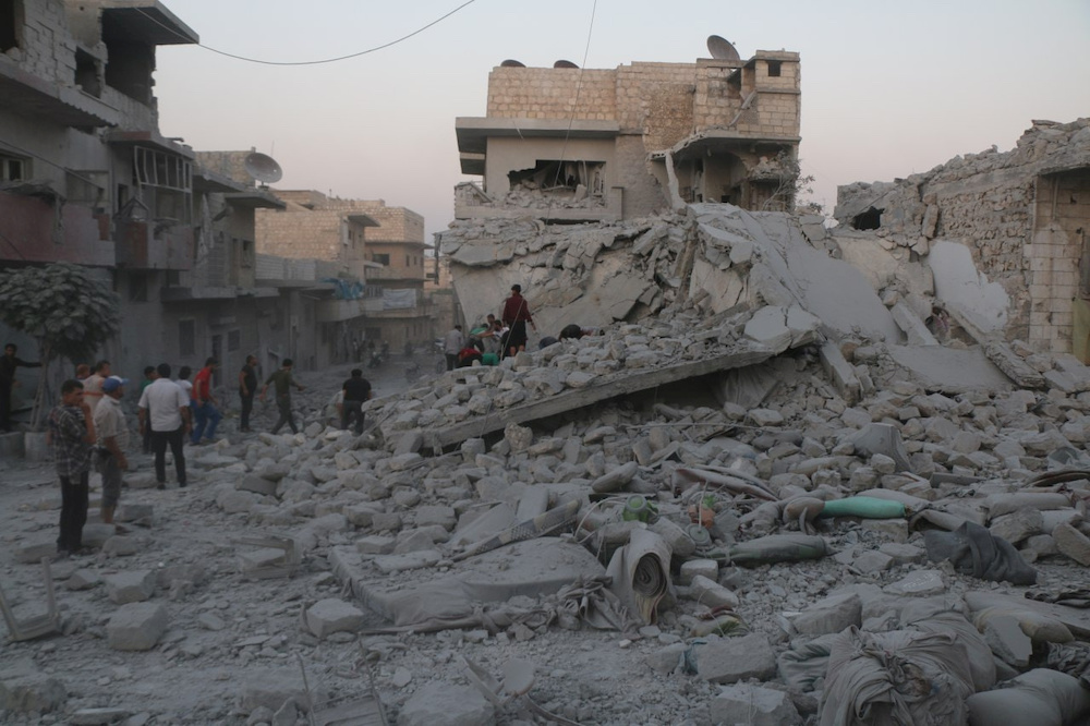 Residents inspect the rubble of damaged buildings, looking for victims, after a deadly airstrike, said to be in Maarat al-Numan, Idlib province, Syria August 28, 2019. u00e2u20acu201d Reuters pic