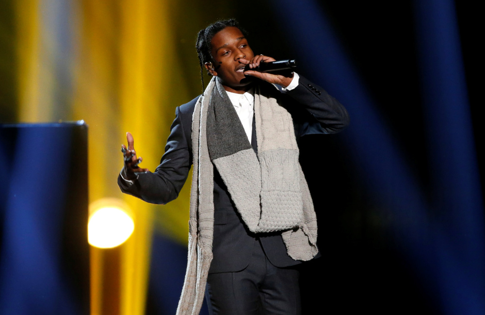 A$AP Rocky performs u00e2u20acu02dcIu00e2u20acu2122m Not the Only Oneu00e2u20acu2122 with Sam Smith (not pictured) during the 42nd American Music Awards in Los Angeles, California November 23, 2014. u00e2u20acu201d Reuters  pic 