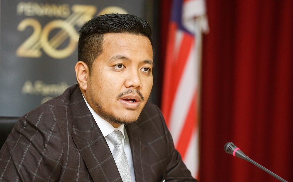 State Exco for Agriculture, Agro-Based Industry, Health and Rural Dr Afif Bahardin speaks to the press in George Town July 12, 2019. u00e2u20acu201d Picture by Sayuti Zainudin