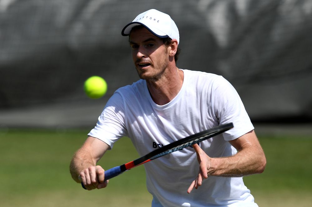 Andy Murray during practice at Wimbledon, June 29, 2019. u00e2u20acu201d Reuters pic