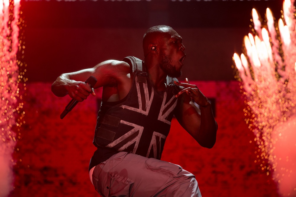 British rapper Stormzy performs on the third day of the Glastonbury Festival of Music and Performing Arts on Worthy Farm near the village of Pilton in Somerset, South West England June 28, 2019. u00e2u20acu201d AFP pic            