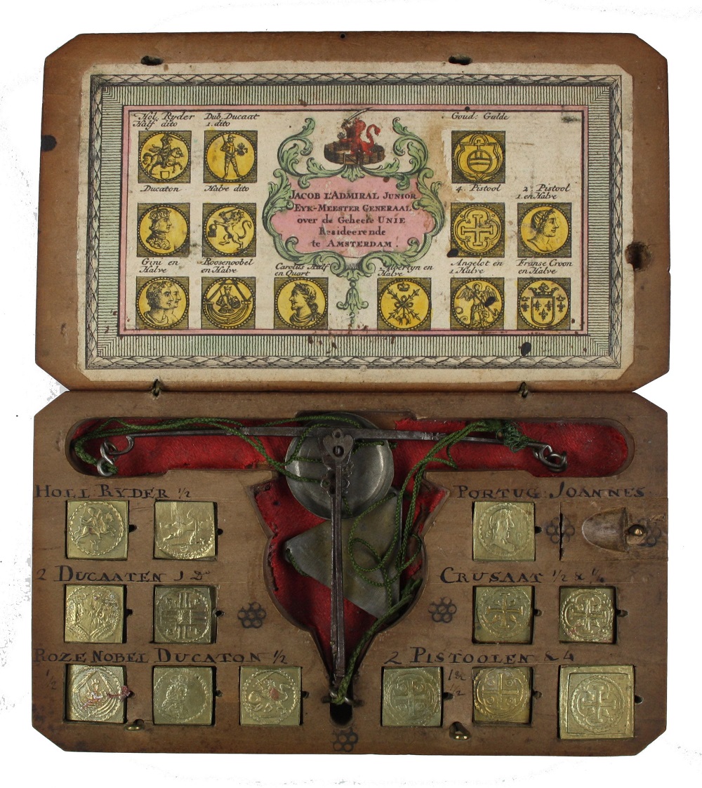 An undated handout from the Bank of England Museum on July 17, 2019 shows a set of hand scales from 1749, used for weighing and testing coins, on display at the 325th anniversary exhibition, u00e2u20acu02dc325 years, 325 objectsu00e2u20acu2122. u00e2u20acu201d Bank of England Museum/AFP pic