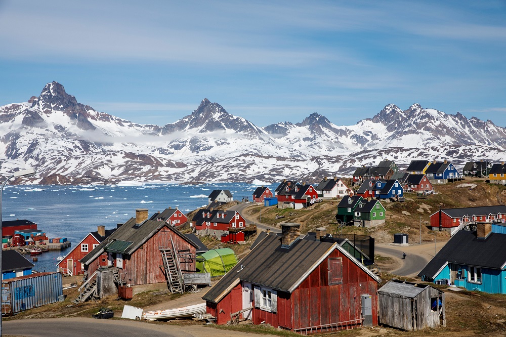 Snow covered mountains rise above the harbour and town of Tasiilaq, Greenland June 15, 2018. u00e2u20acu201d Reuters pic  