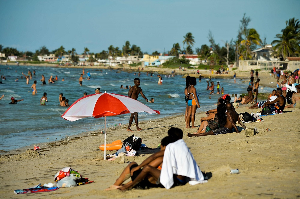 Cubans enjoy Guanabo beach in Havana July 3, 2019. u00e2u20acu201d AFP pic      