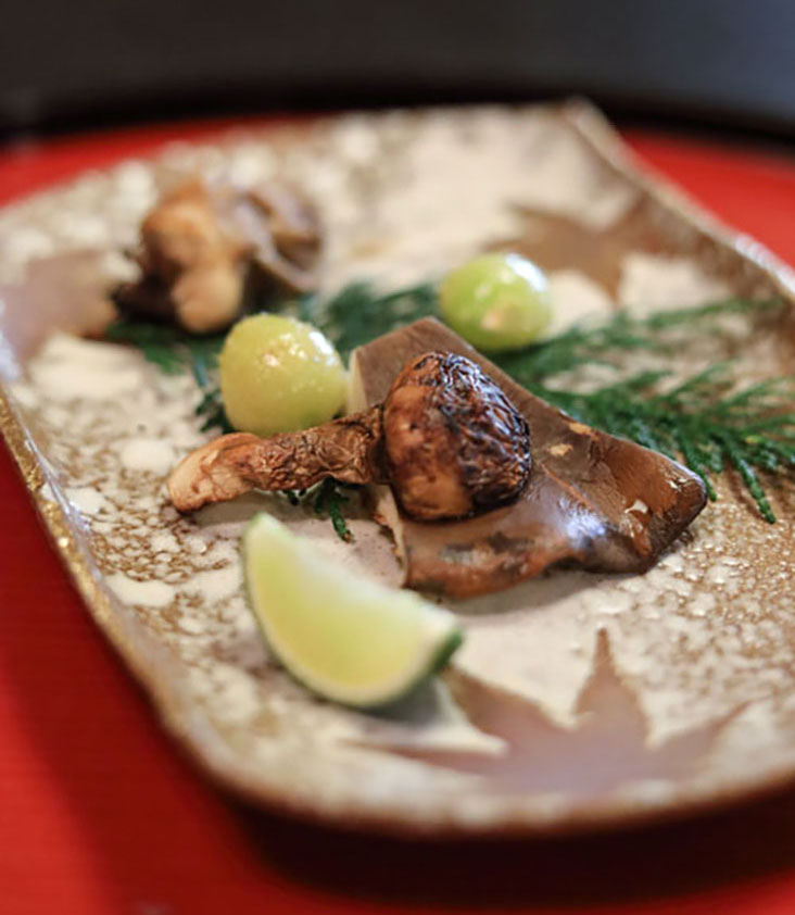 Flavours of the forest: 'maitake' (hen-of-the-woods mushroom) and 'matsutake' (pine mushroom)