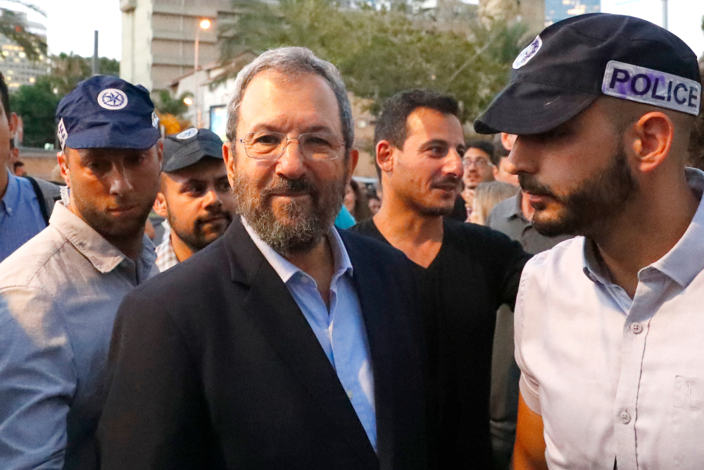 Former Israeli prime minister Ehud Barak attends a rally organised by members of the LGBT community in the Israeli coastal city of Tel Aviv July 14, 2019. u00e2u20acu201d AFP pic 