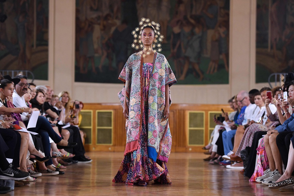 A model presents a creation by Maurizio Galante during the Women's Fall-Winter 2019/2020 Haute Couture collection fashion show in Paris June 30, 2019. u00e2u20acu201d AFP pic            