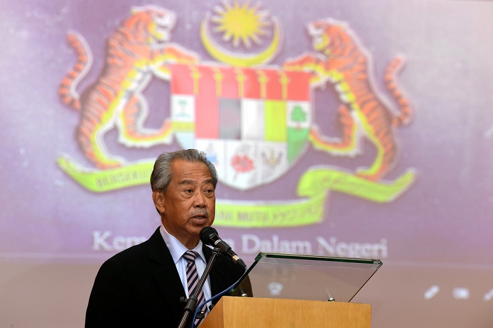 Home Minister Tan Sri Muhyiddin Yassin speaks during an event in Putrajaya July 18, 2019. u00e2u20acu201d Bernama pic