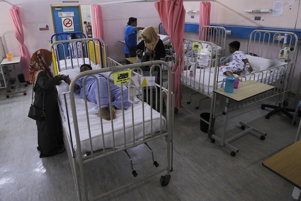 Some of the affected students recuperate in a ward at Port Dickson Hospital July 18, 2019. u00e2u20acu201d Bernama pic