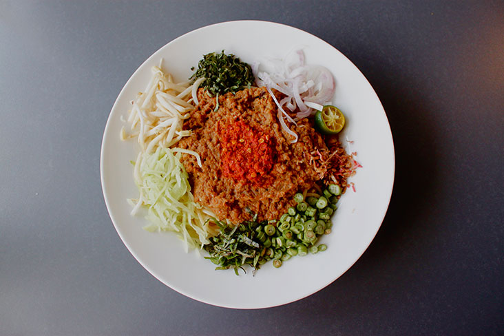 'Laksa Johor' is available here, cooked per a recipe from their ex-partner's mother's recipe