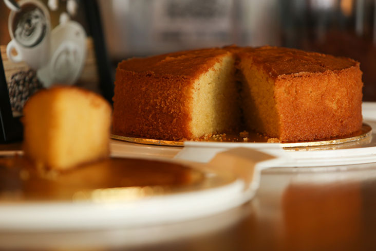 Cakes served here taste home-made