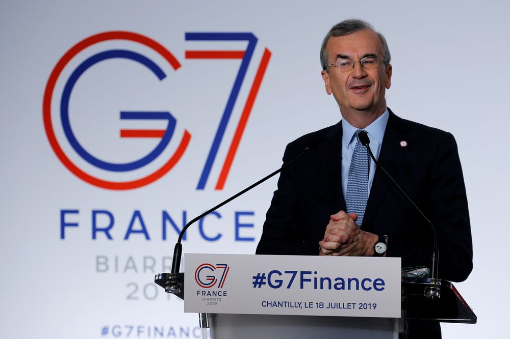 Governor of the Bank of France Francois Villeroy de Galhau speaks during a news conference at the G7 finance ministers and central bank governors meeting in Chantilly, near Paris, France, July 18, 2019. u00e2u20acu201d Reuters pic