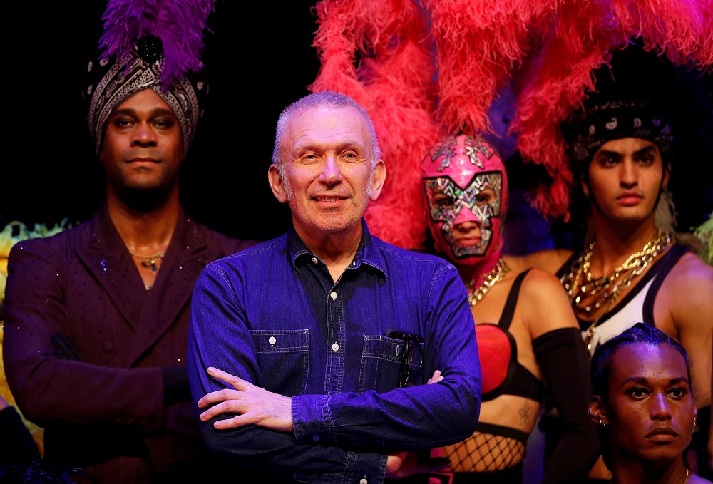 Designer Jean Paul Gaultier poses for a photograph with members of the cast of u00e2u20acu02dcFashion Freak Showu00e2u20acu2122 prior to its opening at the Southbank Centre in London July 23, 2019. u00e2u20acu201d Reuters pic 