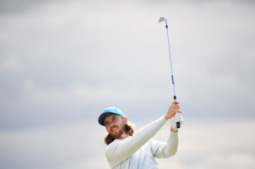 England's Tommy Fleetwood tees off the 3rd green during the third round of the British Open golf Championships at Royal Portrush golf club in Northern Ireland July 20, 2019. u00e2u20acu201d AFP pic             