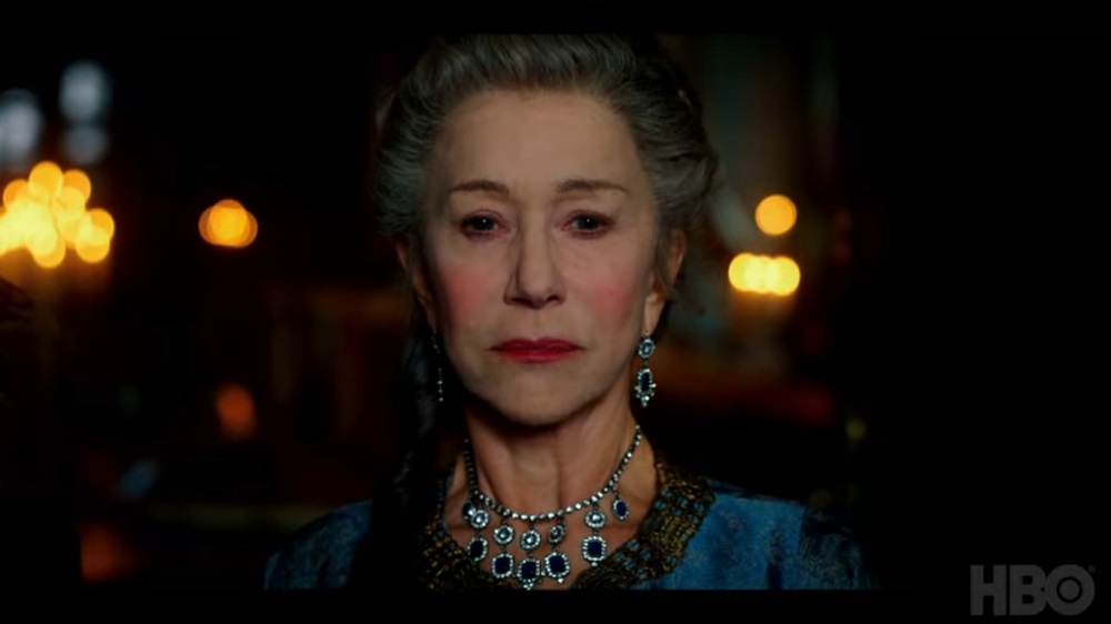 A screengrab from HBOu00e2u20acu2122s upcoming miniseries u00e2u20acu02dcCatherine the Greatu00e2u20acu2122 that stars Helen Mirren and Jason Clarke among others. 