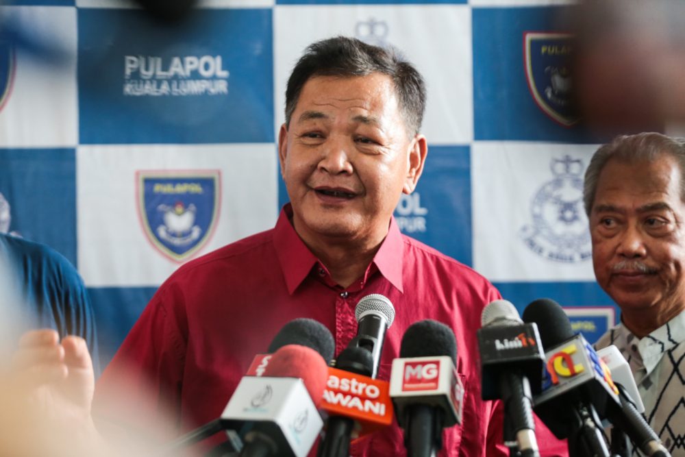 IGP Datuk Seri Abdul Hamid Bador during a press conference after Federal Territory Ministry and Royal Malaysian Police Aidilfitri gathering at the Police Training Centre in Kuala Lumpur July 7, 2019. u00e2u20acu201d Picture by Ahmad Zamzahur