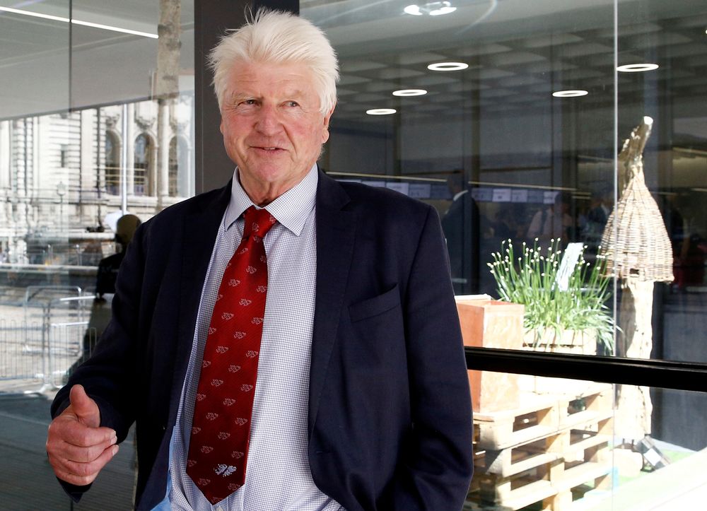 Stanley Johnson, father of Conservative Party leadership candidate Boris Johnson, gives a thumbs up as he arrives for the announcement of Britainu00e2u20acu2122s next Prime Minister at The Queen Elizabeth II centre in London, July 23, 2019. u00e2u20acu201d Reuters pic
