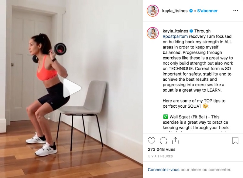 Kayla Itsines shares her tips for the perfect squat on Instagram. u00e2u20acu2022 AFP pic         