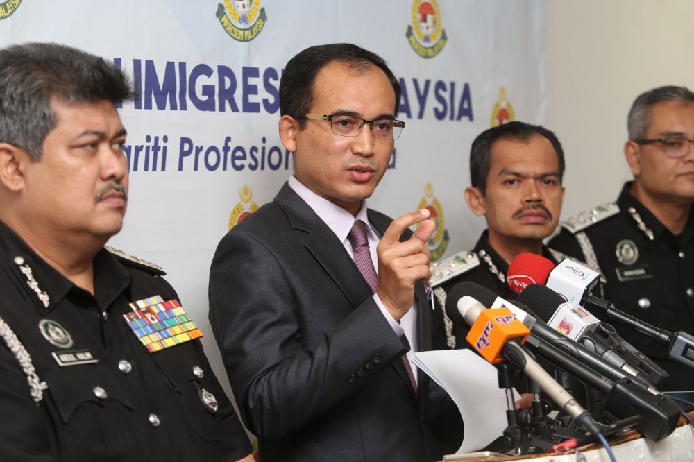 Immigration Department Director-General Datuk Khairul Dzaimee Daud speaks during a media conference in Putrajaya July 19, 2019. u00e2u20acu201d Picture by Choo Choy May