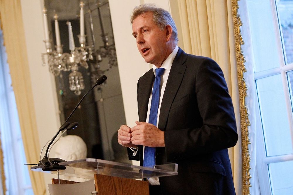 In this file photo taken on January 18, 2017 British Ambassador Kim Darroch speaks at an Afternoon Tea hosted by the British Embassy to mark the US Presidential Inauguration at The British Embassy in Washington, DC. u00e2u20acu201d AFP pic