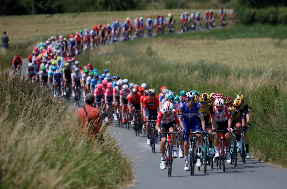 The peloton in action at Stage I of the Le Tour de France in Brussels, July 9, 2019. u00e2u20acu201d Reuters pic