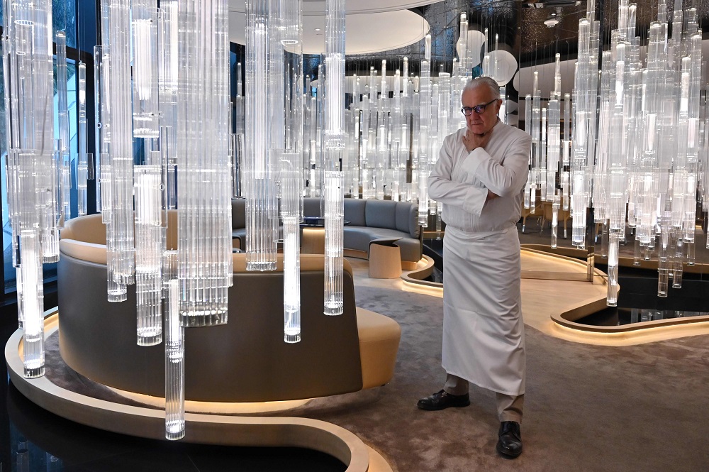 This picture taken on June 18, 2019 shows chef Alain Ducasse posing for a picture during an interview with AFP at his restaurant Alain Ducasse at the Morpheus hotel in Macau. u00e2u20acu201d AFP pic            
