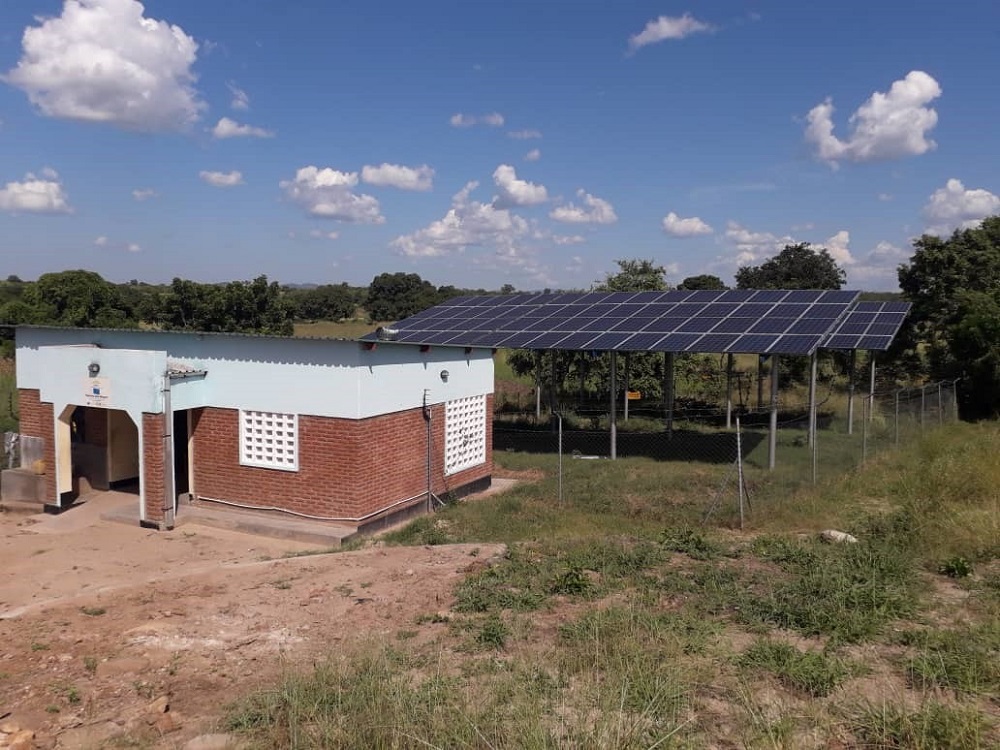 A solar mini-grid installed by international charity Practical Action is pictured in Nyamvuu in Malawi's Nsanje District on May 10, 2019.u00e2u20acu201d Practical Action/Felix Minjale/ Thomson Reuters Foundation pic