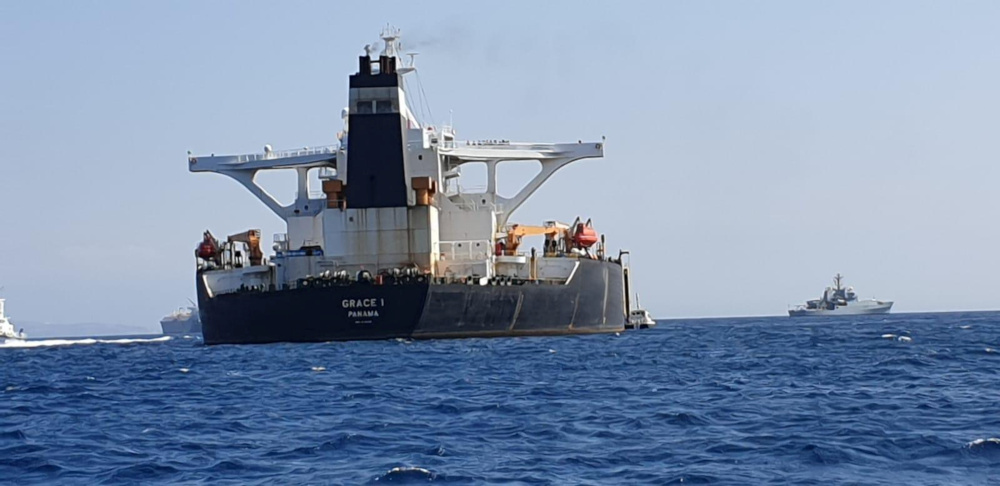 Oil supertanker u00e2u20acu02dcGrace 1u00e2u20acu2122 on suspicion of being carrying Iranian crude oil to Syria is seen near Gibraltar, Spain July 4, 2019. u00e2u20acu201d Reuters 