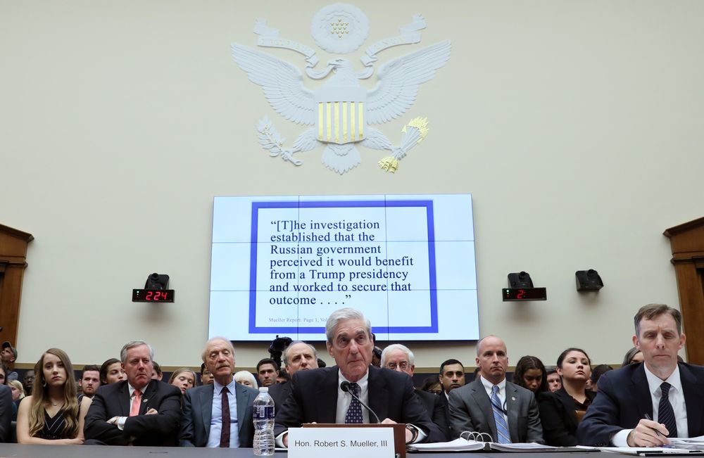 Former Special Counsel Robert Mueller testifies before a House Judiciary Committee hearing on the Special Counselu00e2u20acu2122s investigation into Russian Interference in the 2016 Presidential Election, on Capitol Hill, July 24, 2019. u00e2u20acu201d Reuters pic