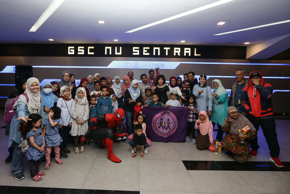 About 60 children with cancer were treated to a special screening of u00e2u20acu02dcSpider-Man: Far from Homeu00e2u20acu2122 at GSC KL Sentral. u00e2u20acu201d Picture by Ahmad Zamzahuri  