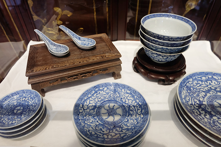 This set of blue and white porcelain from a bygone era would be a better investment than a modern dinner service.