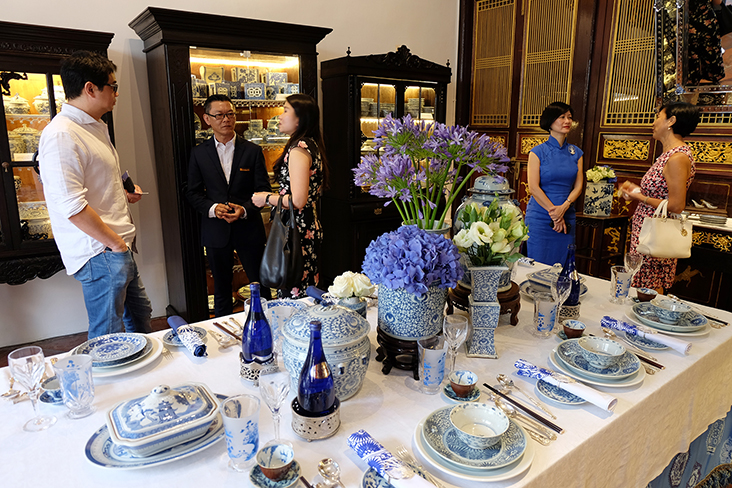 The 'Blue and White' exhibition featuring all blue and white porcelain is now on at Seven Terraces until July 8. 