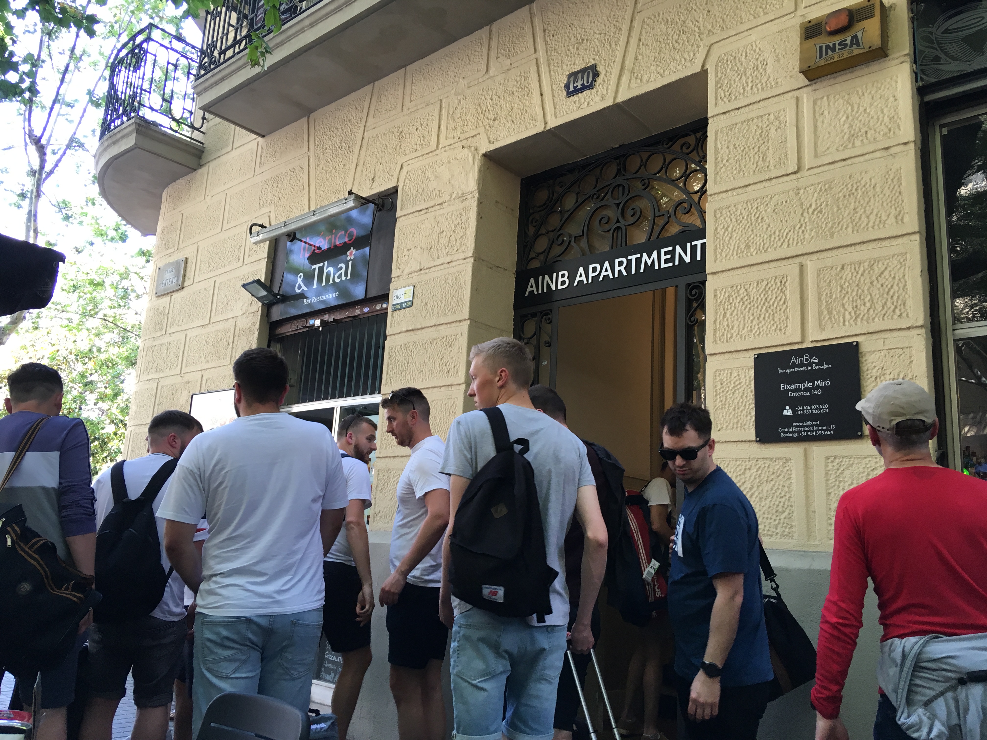 Holidaymakers arriving at a holiday let apartment in the Eixample district of Barcelona, a residential neighbourhood that is attracting increasing numbers of tourists, June 27, 2019. u00e2u20acu201dThomson Reuters Foundation pic