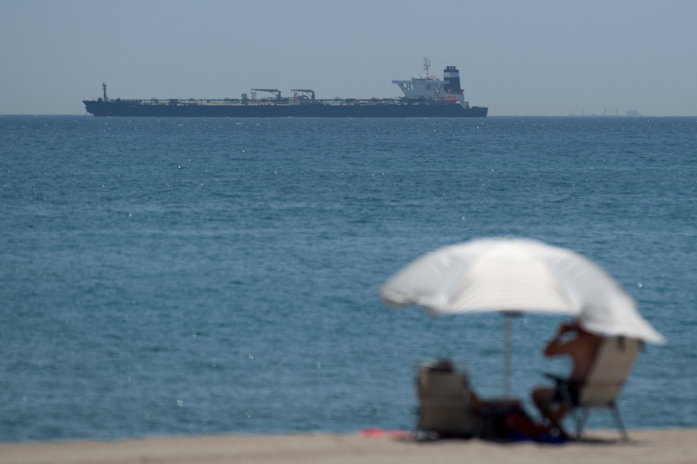 A picture shows supertanker u00e2u20acu02dcGrace 1u00e2u20acu2122 suspected of carrying crude oil to Syria in violation of EU sanctions after it was detained off the coast of Gibraltar July 4, 2019. u00e2u20acu201d AFP pic