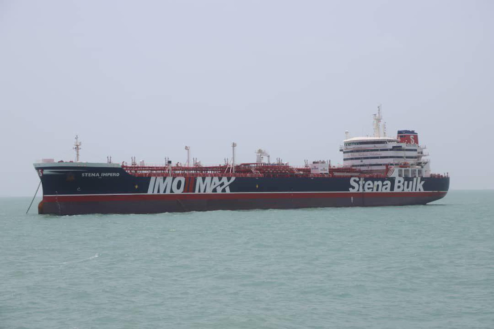 Stena Impero, a British-flagged vessel owned by Stena Bulk, is seen at Bandar Abbas port, in this undated handout photo. u00e2u20acu201d Reuters picnn